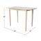 International Concepts Rectangle Table with Butterfly Extension, Unfinished, 32 in W, 48 in L, 42 in H, Wood, Unfinished K-T32X-42S - alternate 6